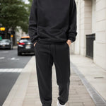 Peywa Men’s Fleece Hooded Sportswear Set – Hoodie & Jogger Pants