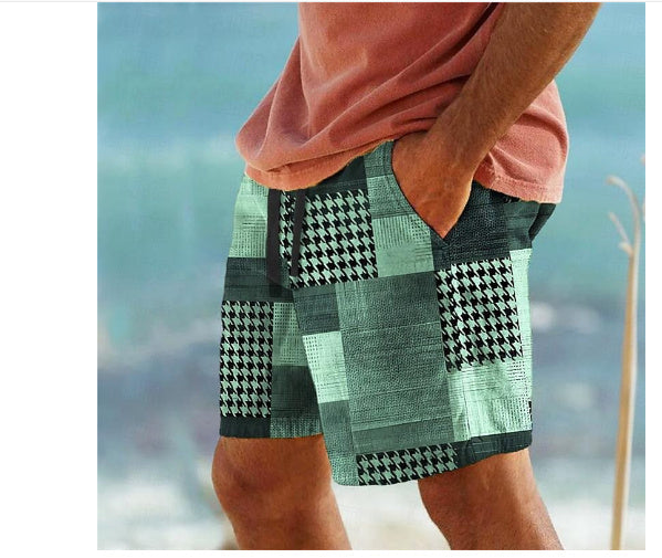Men’s Digital Print Casual Shorts – Trendy Youth Streetwear