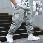 Men’s Multi-Pocket Cargo Pants – Casual Hip-Hop Streetwear Trousers