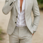 Men’s Two-Piece Digital Print Suit – Stylish Two-Button Outfit