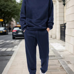 Peywa Men’s Fleece Hooded Sportswear Set – Hoodie & Jogger Pants