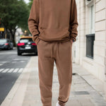 Peywa Men’s Fleece Hooded Sportswear Set – Hoodie & Jogger Pants