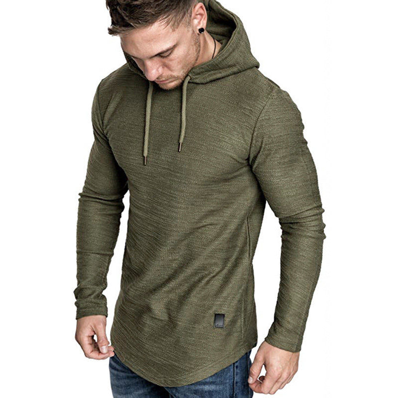Men’s Hoodie Sweatshirt – Casual Slim Long Sleeve Gym Top