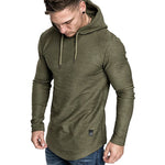 Men’s Hoodie Sweatshirt – Casual Slim Long Sleeve Gym Top