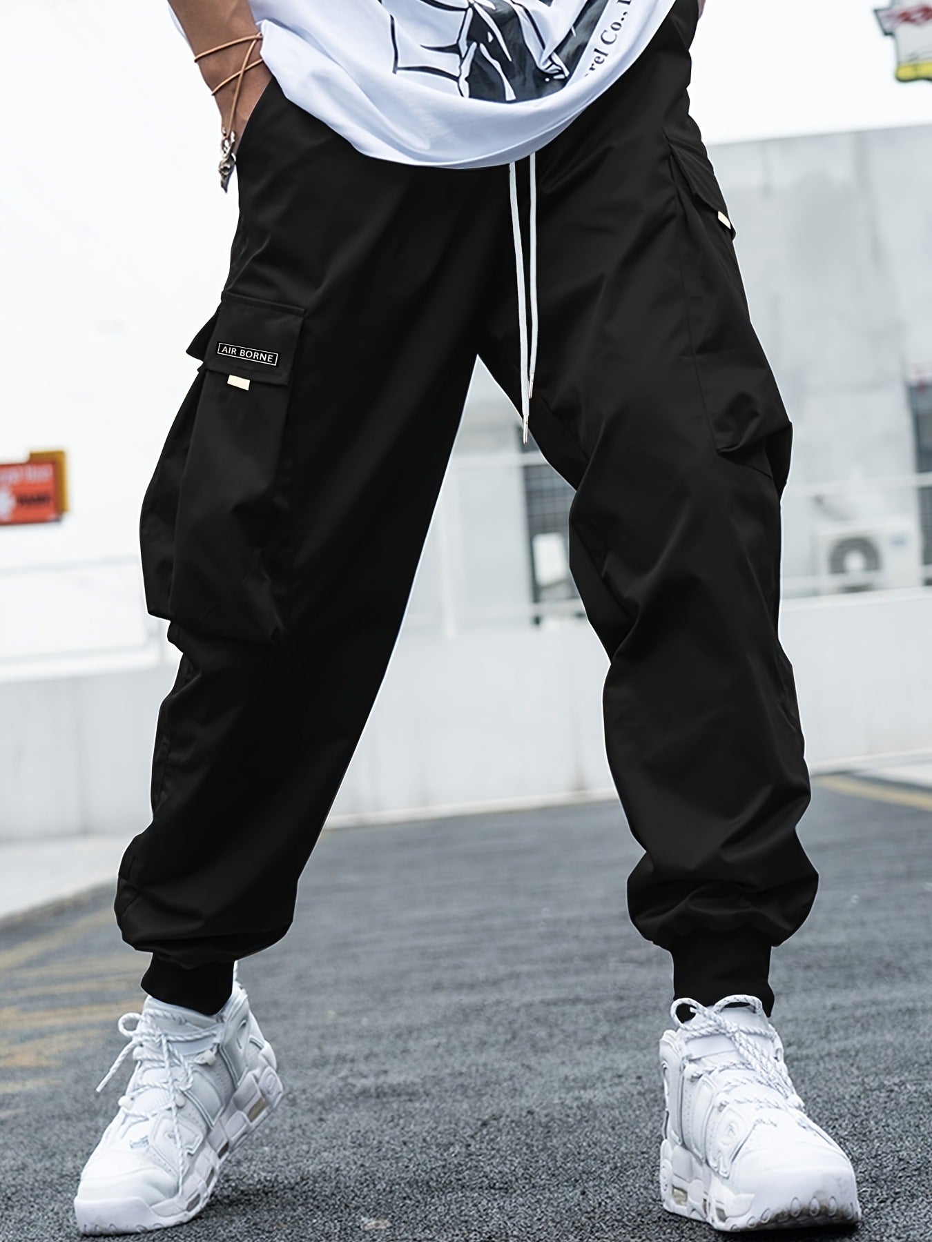 Men’s Multi-Pocket Cargo Pants – Casual Hip-Hop Streetwear Trousers