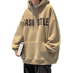 Men’s American Hooded Sweater – Plus Velvet Loose Winter Hoodie