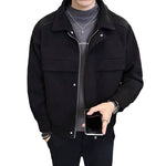 Peywa Men’s Casual Short Wool-Style Coat – Lightweight Fashion Jacket